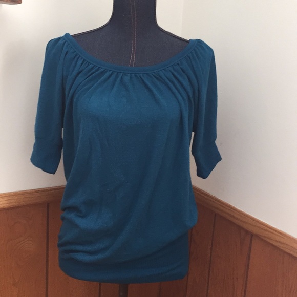 Teal knit shirt - Picture 1 of 2